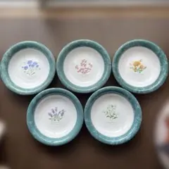 花柄皿 5枚セット