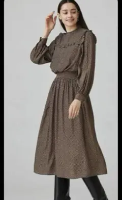 【美品】Ballsy トゥモローランド　ロングワンピース　オレンジ　34（7号） Ballsy トゥモローランド ロングワンピース オレンジ 34（7号