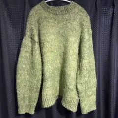 オーバーサイズ 緑色 ニットセーター