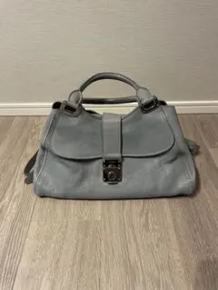 P*e様 Miu Miu ブルー　レザー ショルダーバッグ