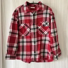 GUジーユーキッズ赤チェックシャツ 長袖シャツ140