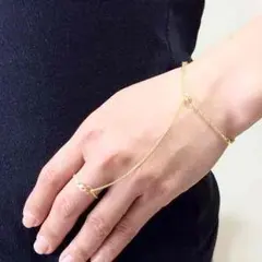カットビーズのリングブレスレット♪ no.2