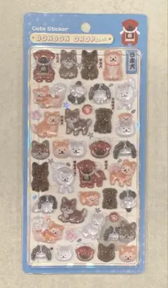 ボンボンドロップシール　和柄　新作　日本犬　柴犬　正規品