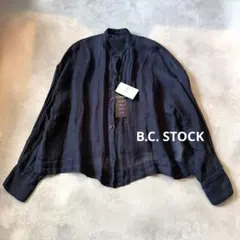 【新品タグ付き】B.C STOCK パナマラミーシャツ ネイビーのサムネイル