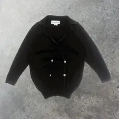 ブラックカーディガン レトロ古着　ユニセックス　秋冬古着 韓国風