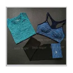 【 3点セット】☆ヨガウェア☆ スポーツウェア！【ブルー】