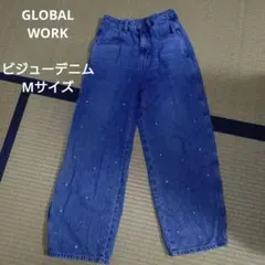 GLOBAL WORK GOODデニムプレミアムバギーパンツ Mサイズのサムネイル
