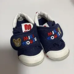 ミキハウス ネイビー スリッポンシューズ