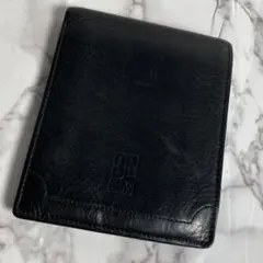 DAKS ダックス　（11.5×9.5×2.5）　レザー二つ折り財布　黒のサムネイル