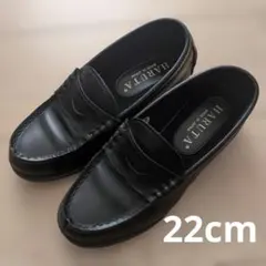 HARUTA ブラック ローファー 22cm EE