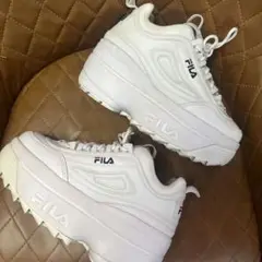 FILA 厚底ホワイトスニーカー　25cm