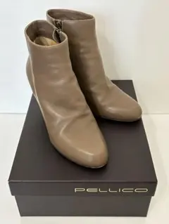 【箱付き】PELLICO ショートブーツ　サイドファスナー　24.5のサムネイル