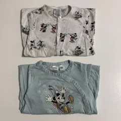 前開きロンパース☆ミッキー　2枚セット