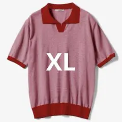 新品❣️ DoCLASSE ピマコットン ボーダー ニットポロシャツ メンズ XLのサムネイル