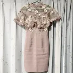 キャバドレス an アン ピンク 花柄 刺繍 ナイトドレス