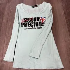 CECILMcBEE プリントロングTシャツ ライトブルー