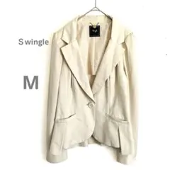 【スウィングル】Swingle テーラードジャケット ベージュ　Ｍサイズ