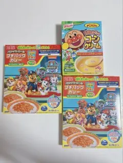 パウパトロール カレー アンパンマン コーンクリーム 3点セット