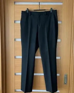 ②ユニクロヒートテック 黒スラックス パンツ ノータック XL相当