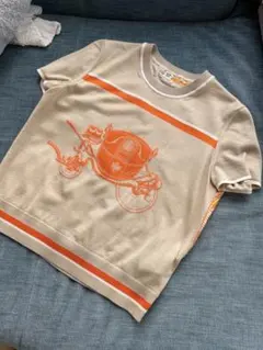 HERMES エルメス シルク カシミヤ 半袖ニット 総柄 42のサムネイル