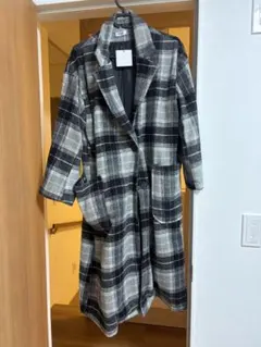 ECRIRE チェック柄 ロングコート