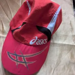 asics ランニングキャップ レッド