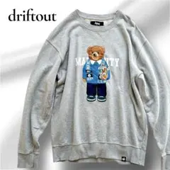 driftout スウェット　トレーナー　ベア　くま　ベアプリント