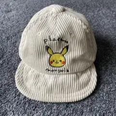 モンポケ　ピカチュウ　コーデュロイキャップ