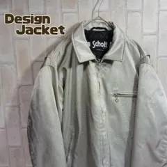 ショット　ジャケット　シルバー　キルティング　ブルゾン　USA製