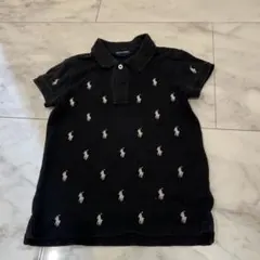 Ralph Lauren 黒 刺繍ポロシャツ 130