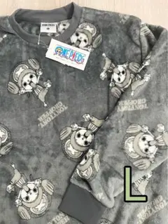 ワンピース チョッパー 総柄 フリース トレーナー プルオーバー L