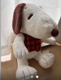 スヌーピー ぬいぐるみ チェック柄