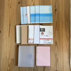 A5着脱式バインダー2冊Campus 無地横線レフィル3冊 無地横線ノート13ケ