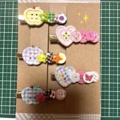 カラフルなヘアピン5個セット