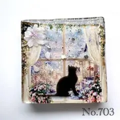 レジン ヘアゴム 猫 No.703