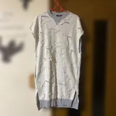 ディーゼル　　DIESEL アイボリー ダメージ加工 ノースリーブワンピース