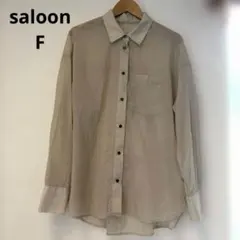 saloon サルーン シアーシャツ 長袖 ライトベージュ Fのサムネイル