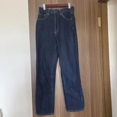 GU ストレートデニム パンツ ダークブルー