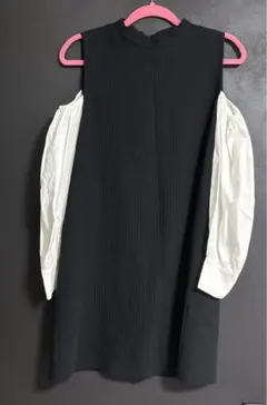 ザラベーシック　ワンピース　黒　オフショルダー M