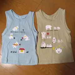 ノースリーブタンクトップ 2枚セット 120