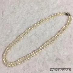 パール ネックレス イミテーション  2連