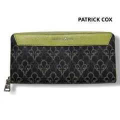 パトリックコックス 長財布 ラウンドファスナー ブラウン イエロー