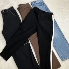 GU・SHEIN他デニム.ズボン.スパッツ4点のサムネイル