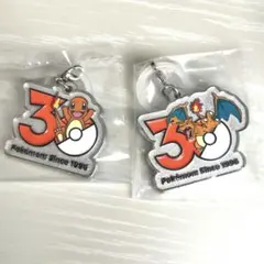 ポケモン　30周年 メタルチャームマスコット　ヒトカゲ　リザードン　セット