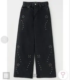 MOUSSY FLORAL STUDDED バギー デニムのサムネイル