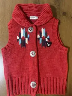 美品　ダブルビー　ベスト　ニット　１００　ミキハウス