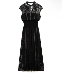 スナイデル　レースドレスワンピ0サイズ　黒ブラック　フレイアイディー