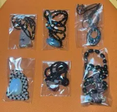 6点ハンドメイド 多色 天然石 ネックレス
