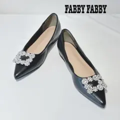 【未使用級】FABBY FABBY ビジュー付きパンプス ポインテッドトゥのサムネイル