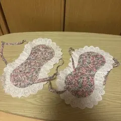 花柄 レース 椅子背もたれカバー 2枚セット